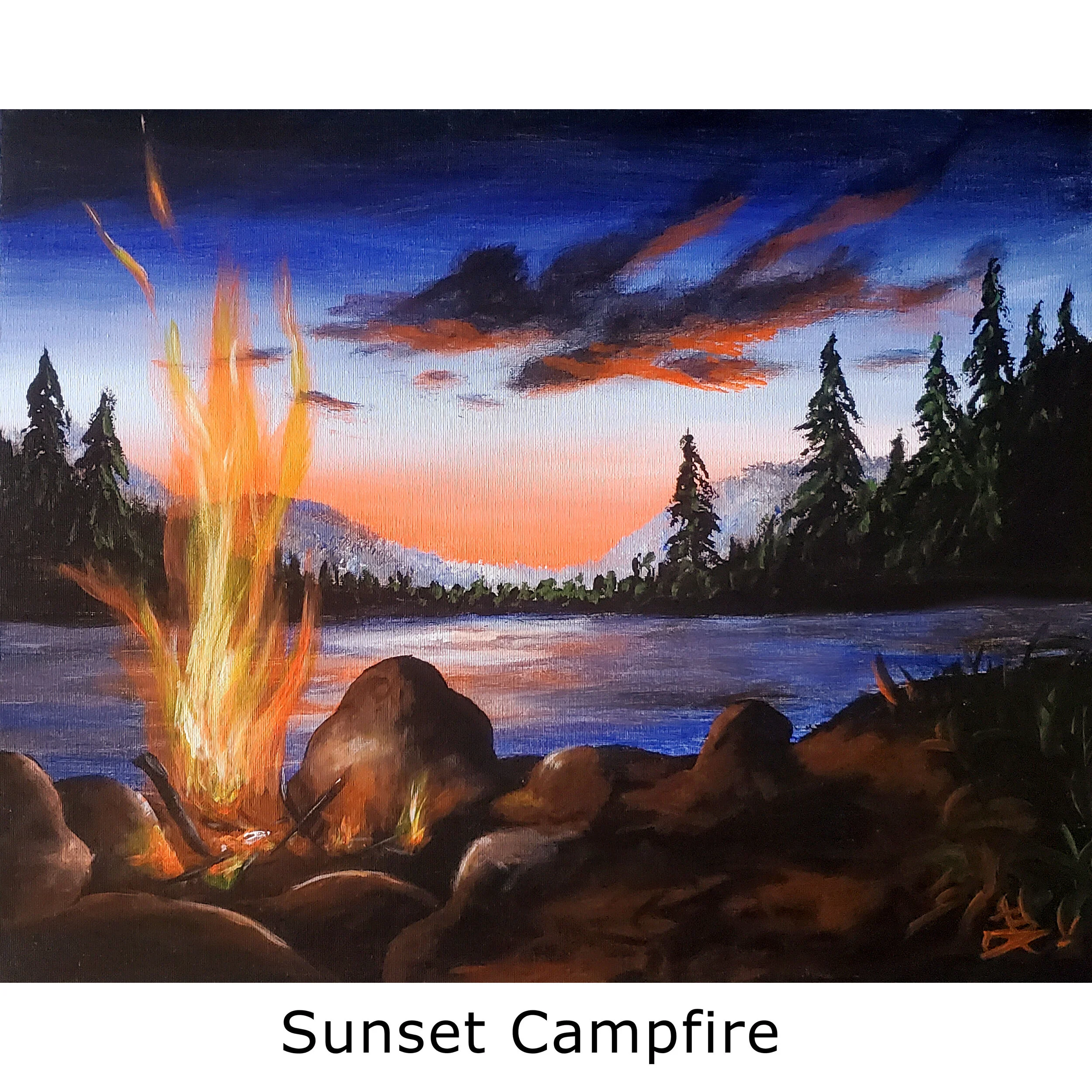Sunset Campfire — Michelle the Painter